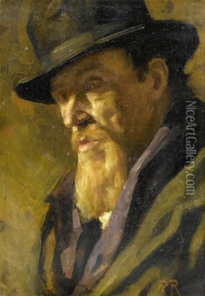 Portrait Of Aron Tangwald Oil Painting - Paul Ruetschi