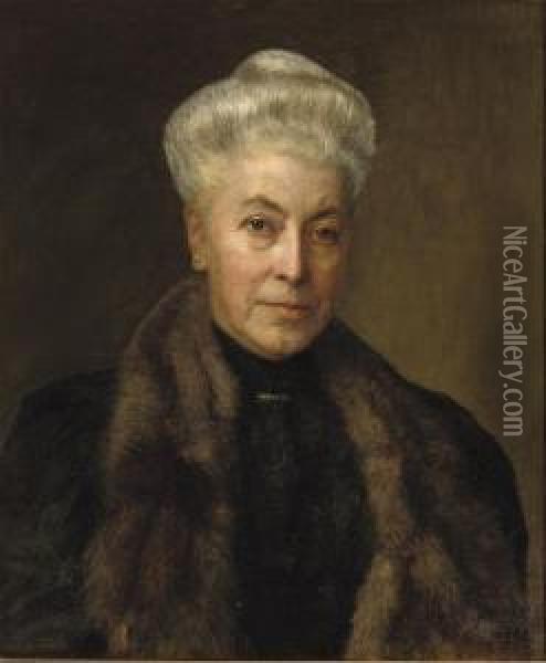 A Portrait Of Adriana Hendrina Geertruida Van Ogtrop Van Der Burg Oil Painting - Jan Veth