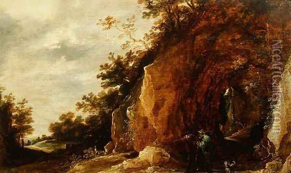 Landscape with Travellers 2 Oil Painting - David The Younger Teniers