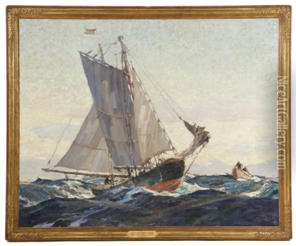Grand Banks Fishermen Oil Painting - Lars Thorsen