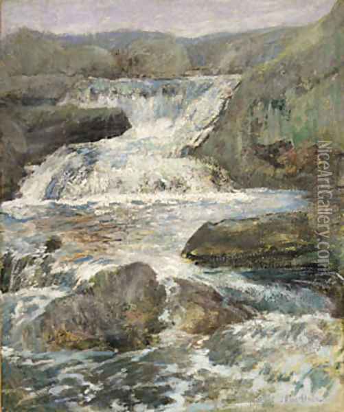 Horseneck Falls 2 Oil Painting - John Henry Twachtman