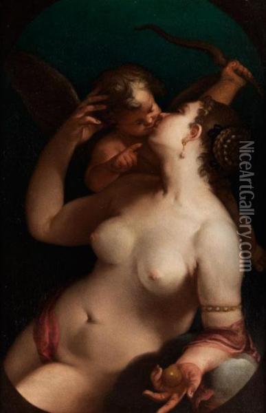 Venus Und Amor Oil Painting - Pietro Liberi