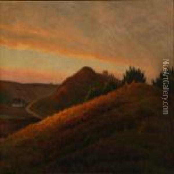 Landscape From Rageleje,denmark Oil Painting - Albert Edward Wang