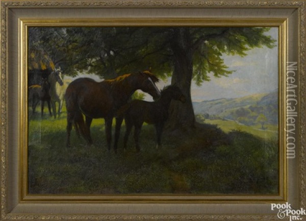 Horses Oil Painting - Adrian Jones