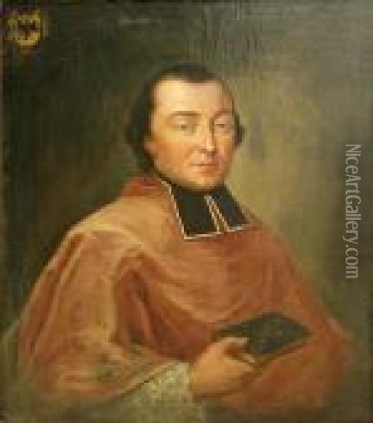 A Portrait Of A Cardinal, Half-length, Holdinga Prayer Book Oil Painting - Pietro Longhi