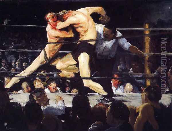 Stag Night At Sharkeys Oil Painting - George Wesley Bellows
