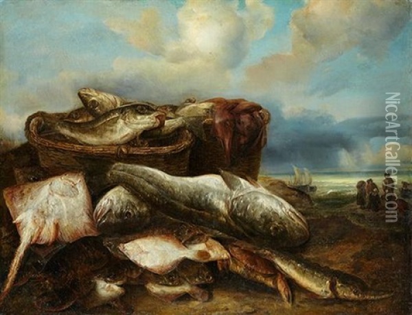 Un Retour De Peche Oil Painting - Abraham van Beyeren