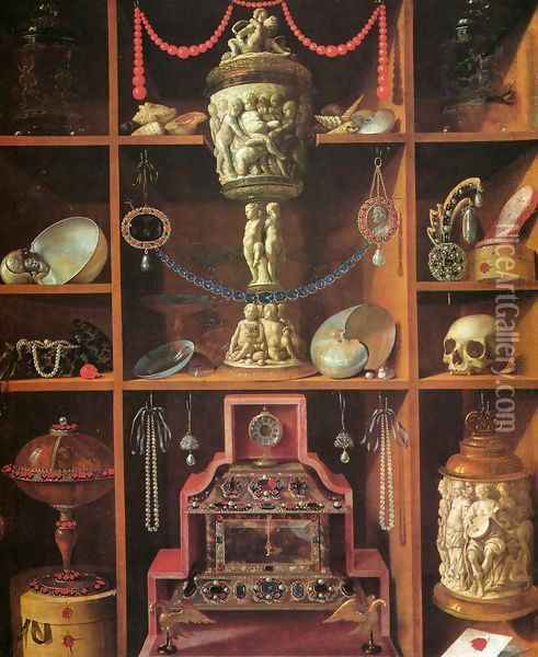 Cabinets of Curiosities Oil Painting - Johann Georg (also Hintz, Hainz, Heintz) Hinz