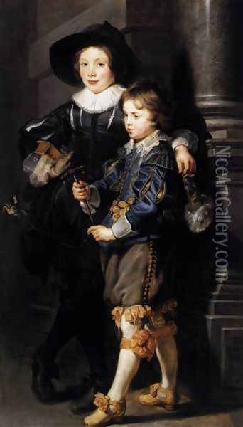 Albert and Nicolaas Rubens 1626-27 Oil Painting - Peter Paul Rubens