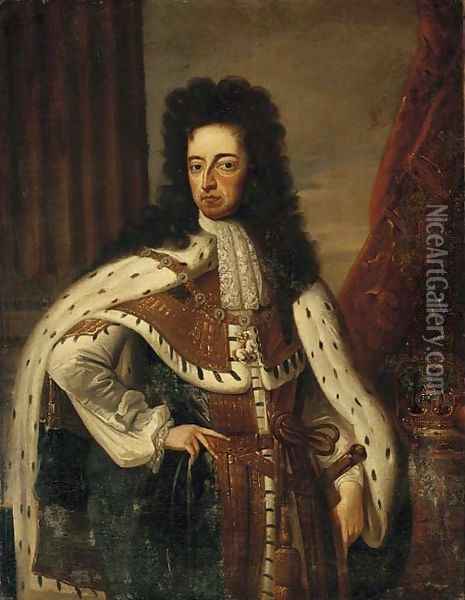 Portrait of King Charles II (1630-1685) Oil Painting - William Wissing or Wissmig