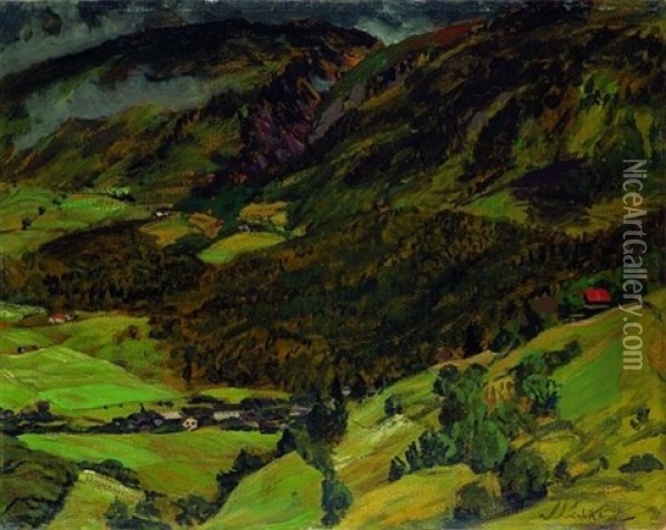Gebirgslandschaft Oil Painting - Walter Leistikow