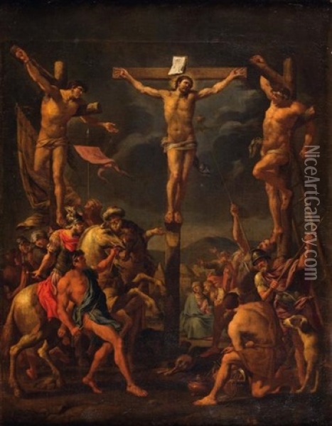 La Crucifixion Oil Painting - Karel Dujardin