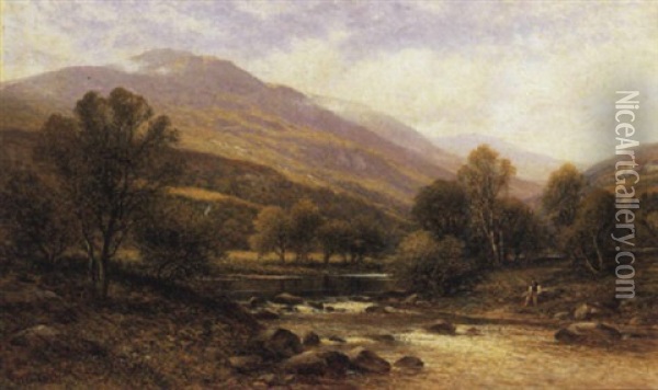 Capel-curig, North Wales Oil Painting - Alfred Augustus Glendening Sr.