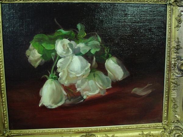 White Roses Oil Painting - Robert Crawford