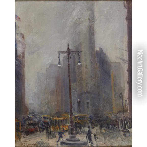 Flatiron Building, New York Oil Painting - Arthur Clifton Goodwin