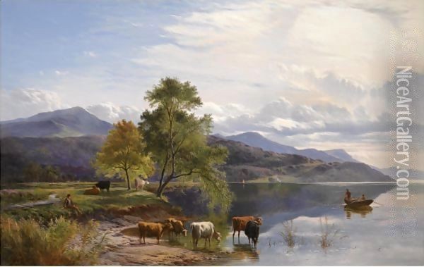 A Lakeland Scene Oil Painting - Sidney Richard Percy