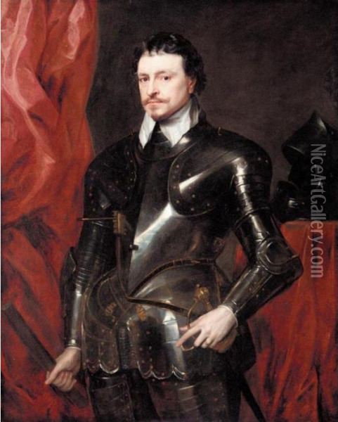 Portrait Of Thomas Wentworth, 1st Earl Of Strafford Oil Painting - Sir Anthony Van Dyck