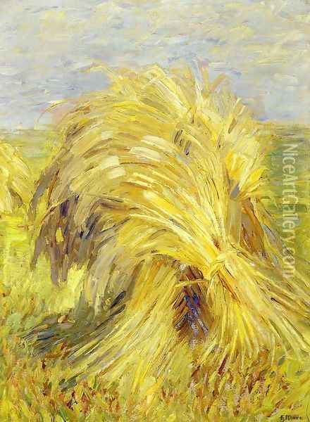 Sheaf Of Grain Oil Painting - Franz Marc