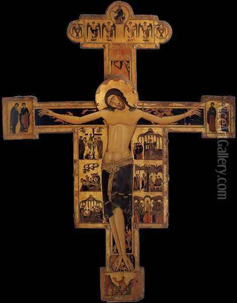 Crucifix (Cross No. 20) c. 1230 Oil Painting - Italian Unknown Masters