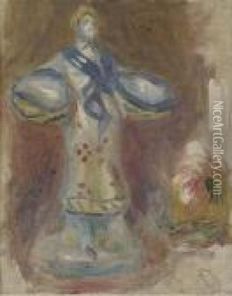Statuette En Faience Oil Painting - Pierre Auguste Renoir