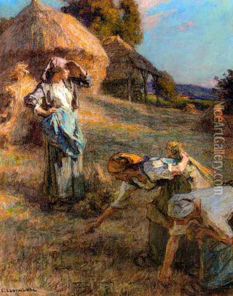 The Haymakers Oil Painting - Leon Augustin Lhermitte