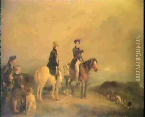 The Shooting Party Oil Painting - William Simson