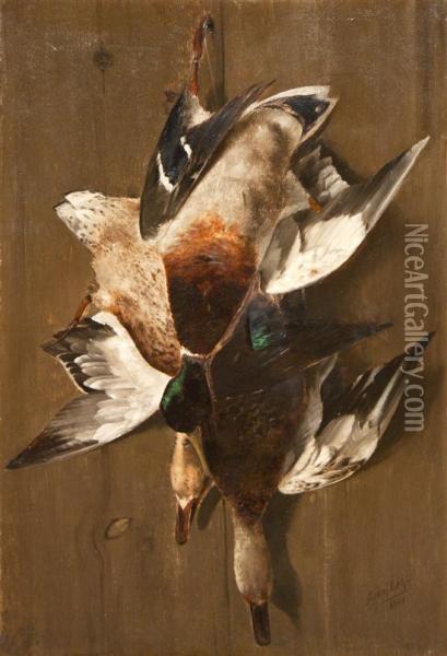 Still Life With Ducks Oil Painting - Adam Lehr