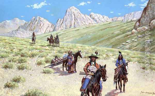 Mountain Desert Trail Oil Painting - John Hauser