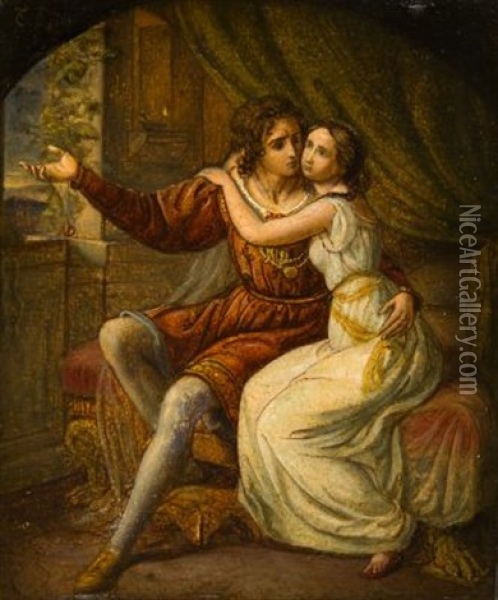 Abschied Romeos Von Julia Oil Painting - Ferdinand-Theodor Hildebrandt