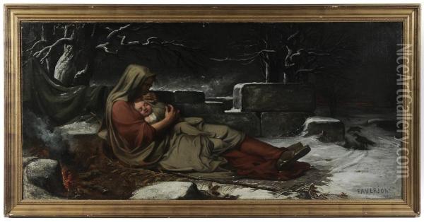 Allegory Of Winter Oil Painting - Jean Lucas