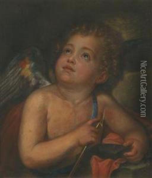 A Cupid Oil Painting - Camillo Procaccini