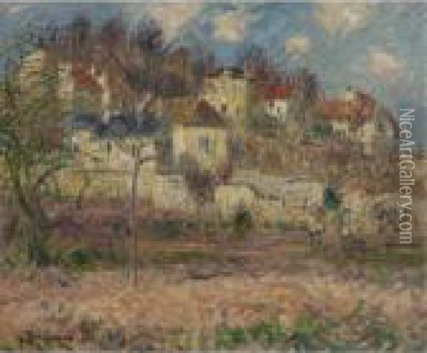 Scene De Village Oil Painting - Gustave Loiseau