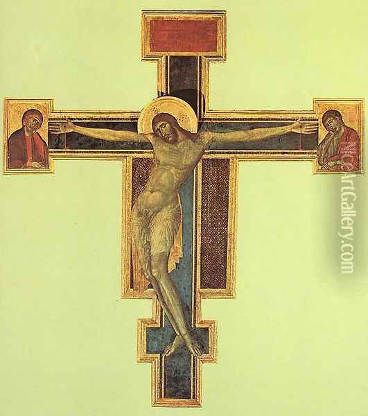 Crucifix Oil Painting - Giovanni Cimabue