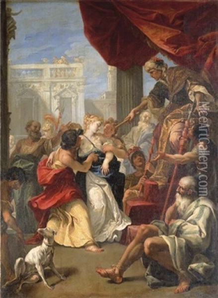 Esther Before Assuerus Oil Painting - Sebastiano Ricci