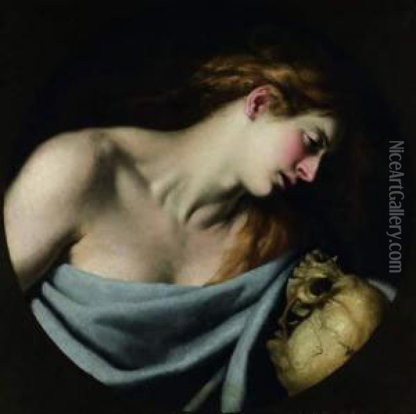 Marie Madeleine Repentante Oil Painting - Giulio Cesare Procaccini