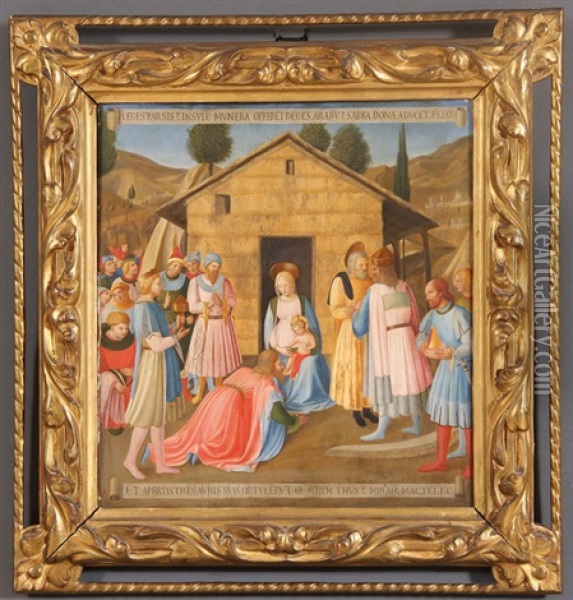 The Adoration Of The Magi Oil Painting - Fra Angelico