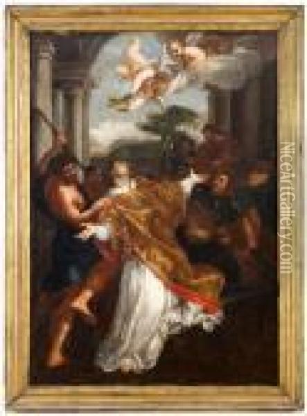 Martirio Di San Lorenzo Oil Painting - Pietro Da Cortona (Barrettini)