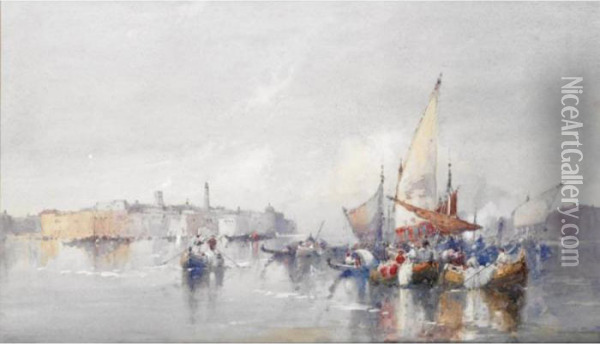 Venetian Lagoon Oil Painting - William Knox