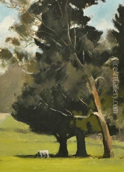 Afternoon (eltham) Oil Painting - Albert Ernest Newbury
