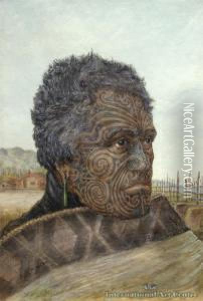 Te Mutu Oil Painting - Horatio Gordon Robley