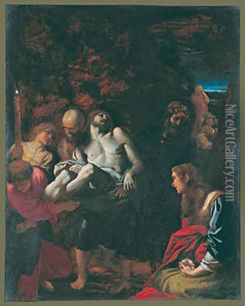 The Burial of Christ 1595 Oil Painting - Annibale Carracci