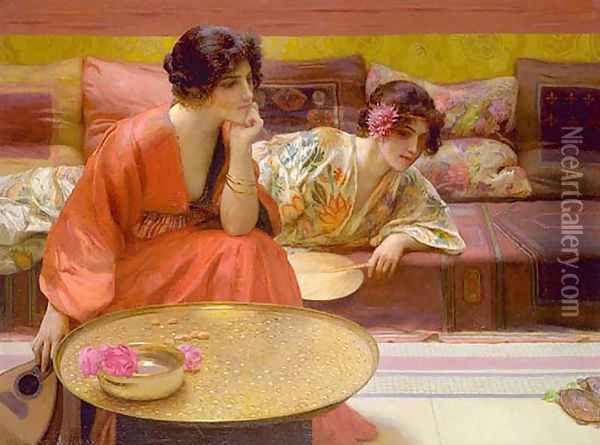 Idle Hours Oil Painting - Henry Siddons Mowbray
