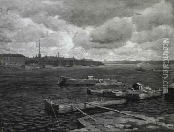 A View Of St. Petersburg Oil Painting - Vladimir Nikolaevich Fedorovich