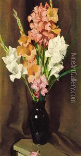Flower Study Oil Painting - W. Herbert Dunton