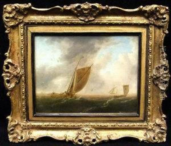 Shipping Off The Dutch Coast Oil Painting - William Anderson