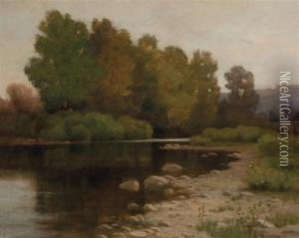 Pond In Late Summer Oil Painting - Charles Warren Eaton