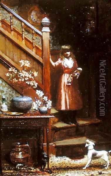 Coming Down for Breakfast Oil Painting - Edith Sprague