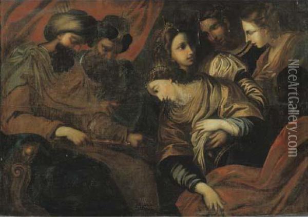 Ester E Assuero Oil Painting - Pietro della Vecchia