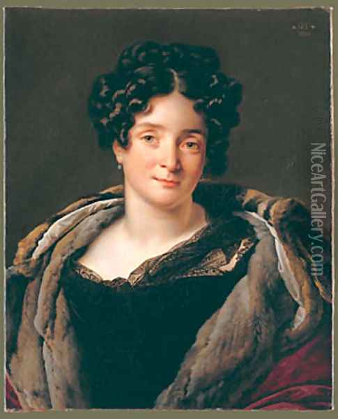 Madame Jacques Louis Reizet Oil Painting - Anne-Louis Girodet de Roucy-Triosson