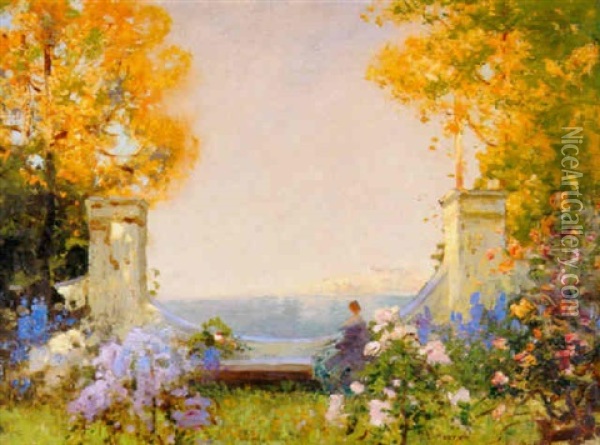 The Old Gate Oil Painting - Thomas Edwin Mostyn